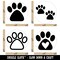 Cute Cat Dog Paw Prints Rubber Stamp Set for Stamping Crafting Planners